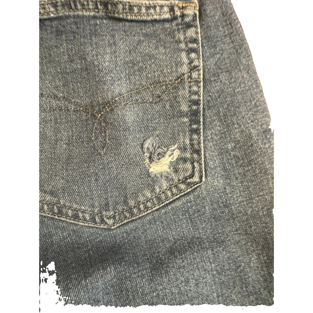RALPH LAUREN Relaxed Taper Patchwork Logo Denim Blue Jeans Luxury Stretch Sz 10 - Picture 14 of 16
